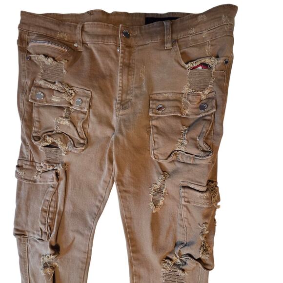 Rockstar Original Kap Tan Cargo Jeans Men's size 40 - Picture 2 of 12